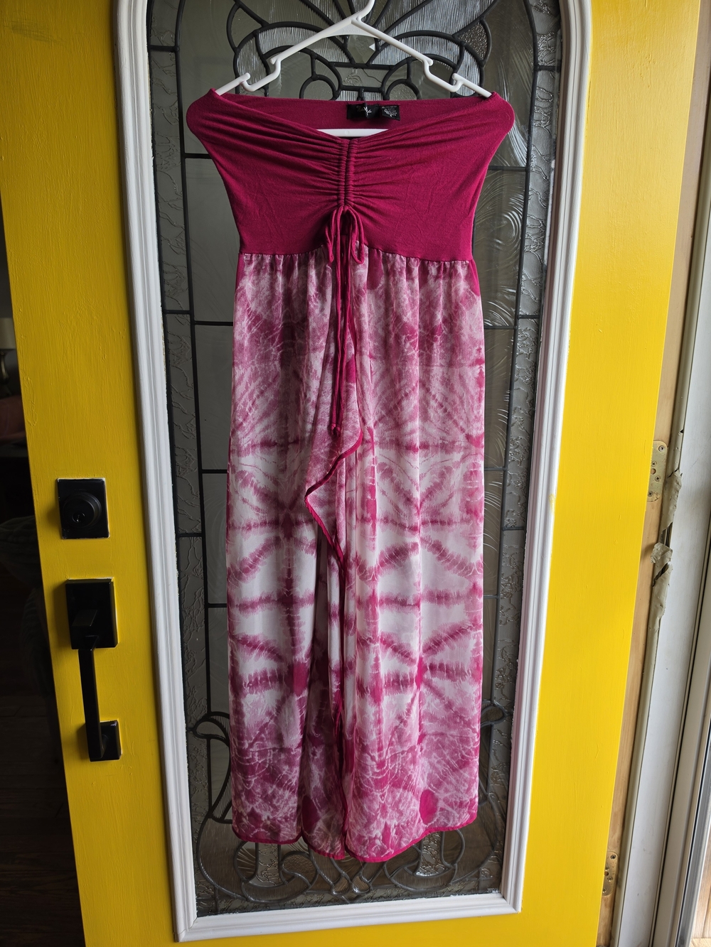 Raviya Pink Tie-Dye Strapless Jumpsuit